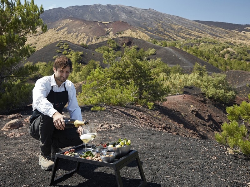 Aperitif on Mount Etna
