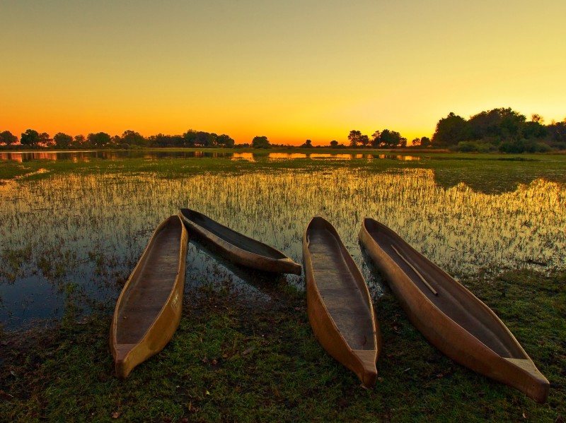 Kanus - Okavango Delta - Botswana