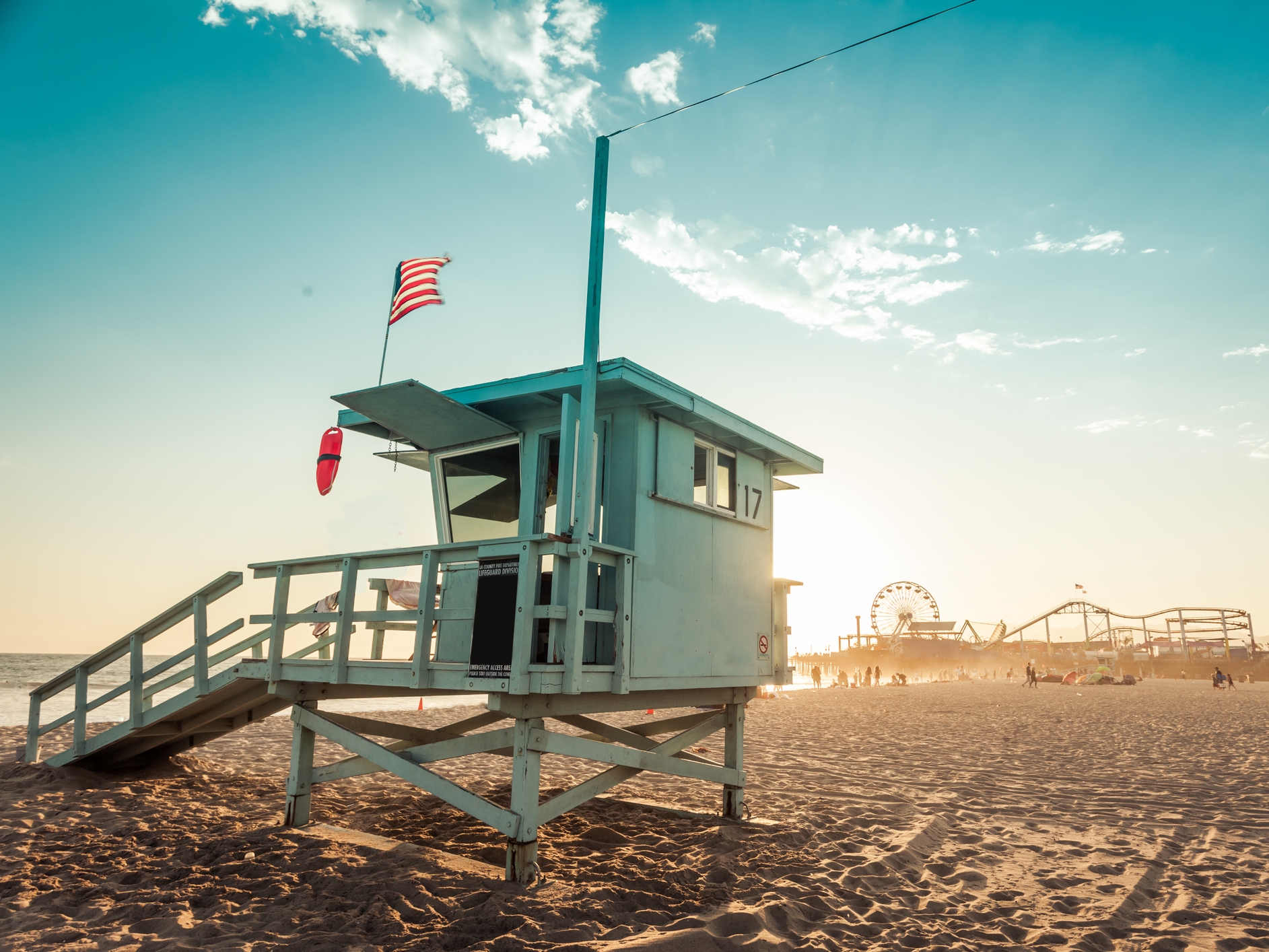 Santa Monica Pier Lifeguard Cabin