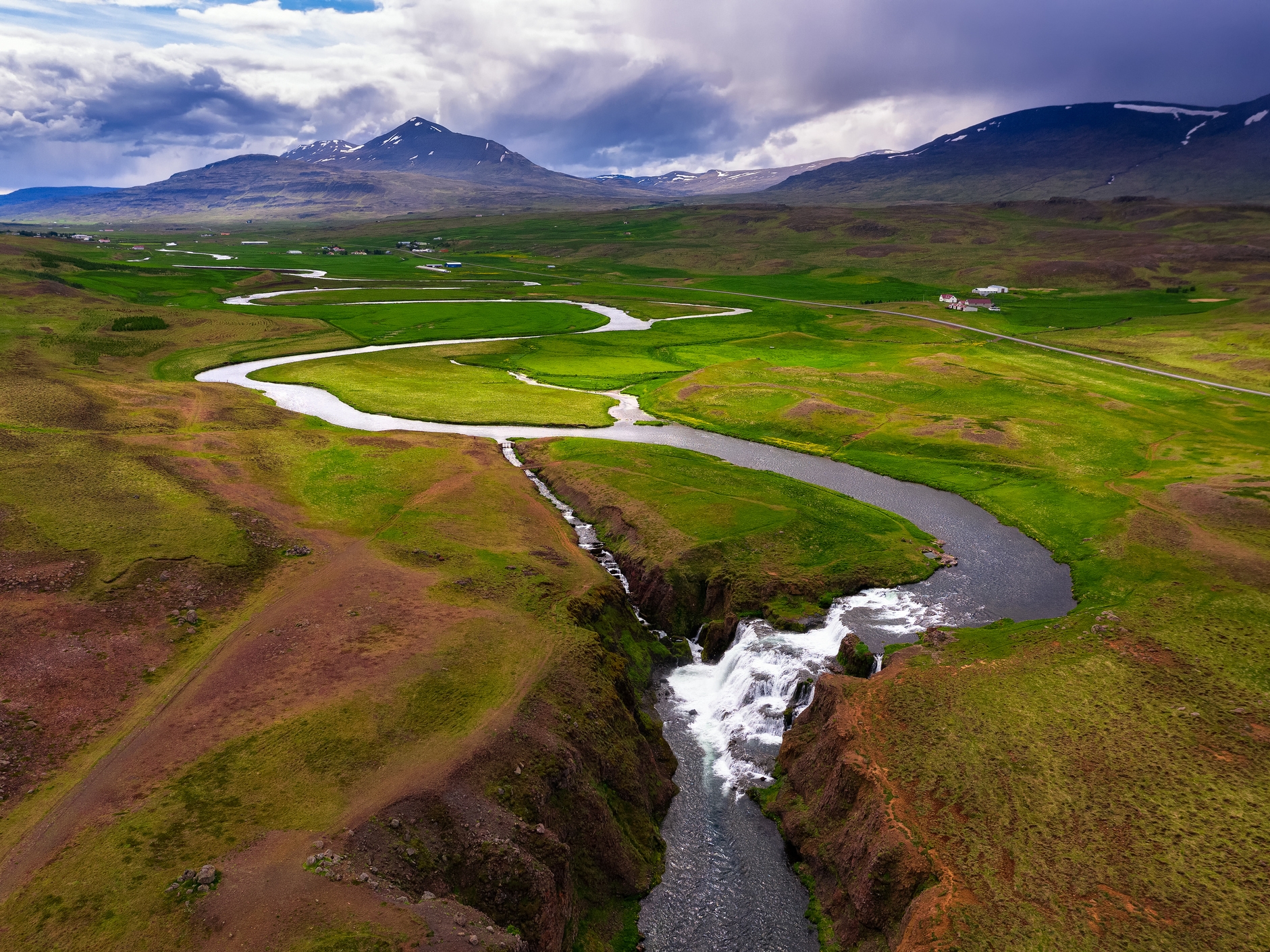  Skagafjoerdur Reykjafoss Wasserfall