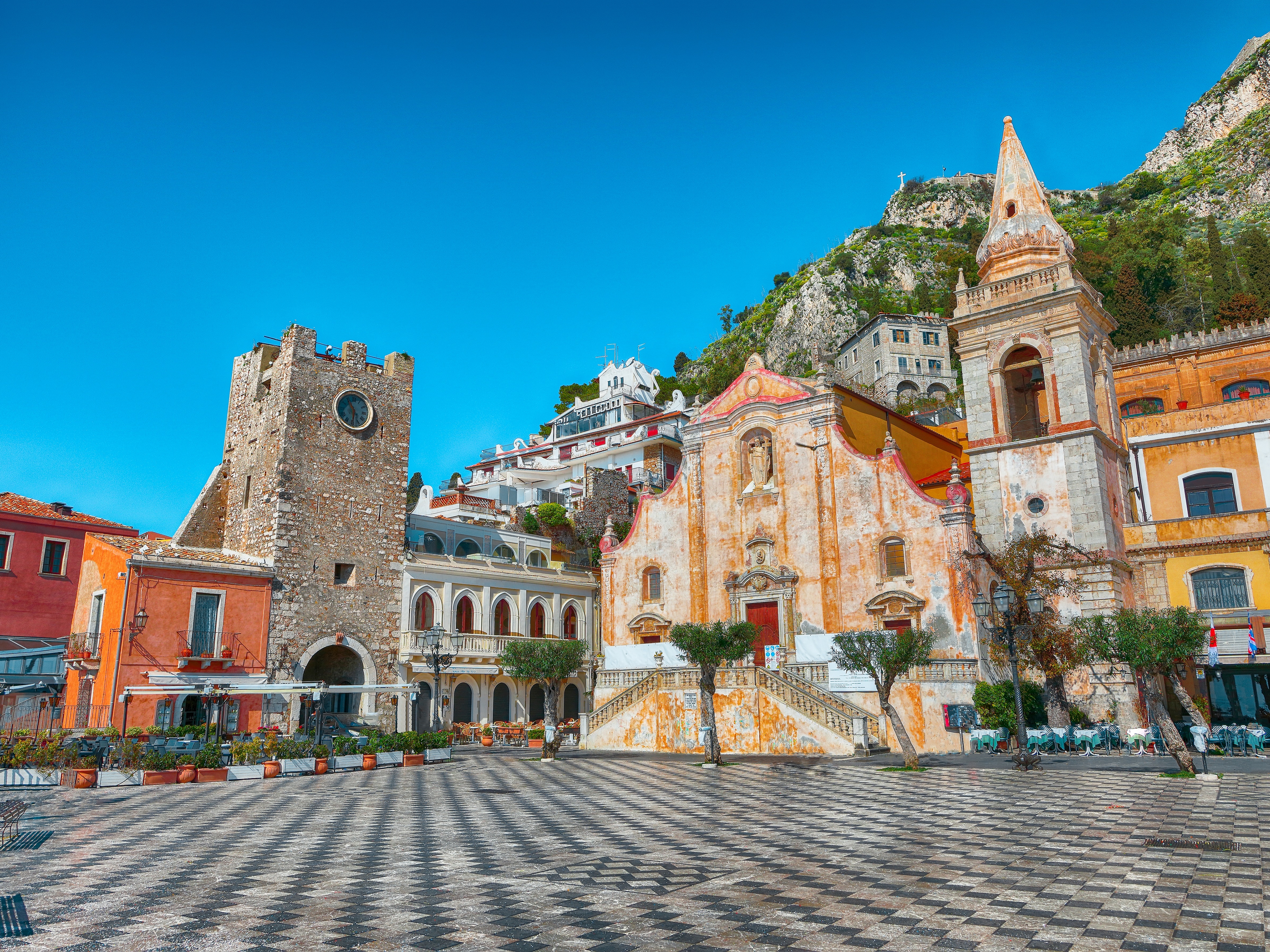 Insel Sizilien Taormina Kirche 