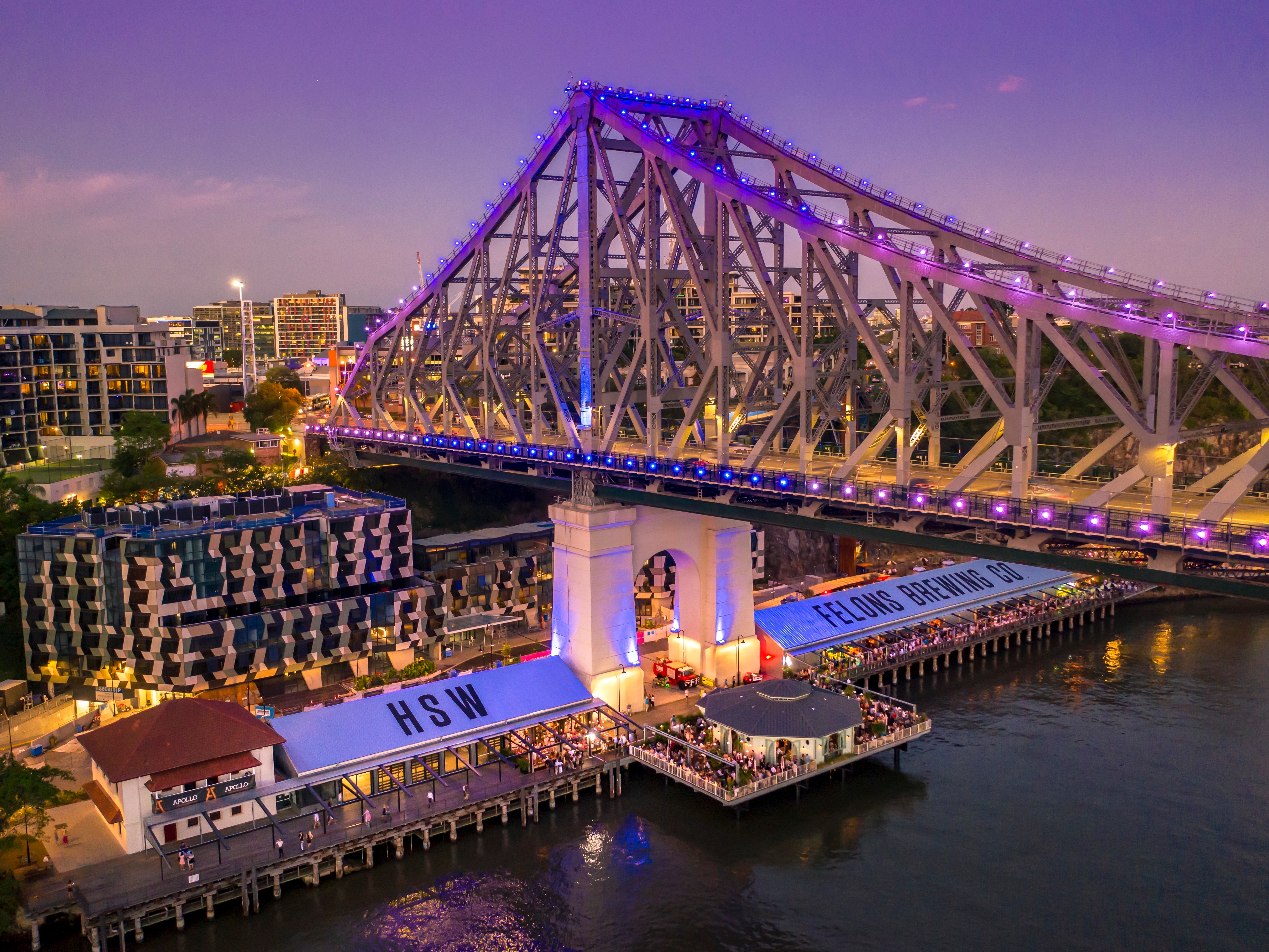 Brisbane Story Bridge + Brisbane River