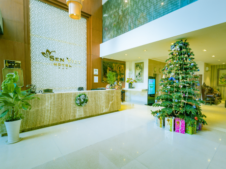 Die Lobby des Sen Viet Hotel
