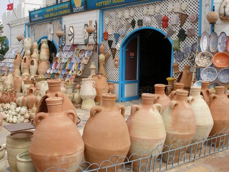 Tunisian pottery shop