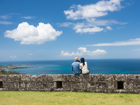 Overlooking of the ocean