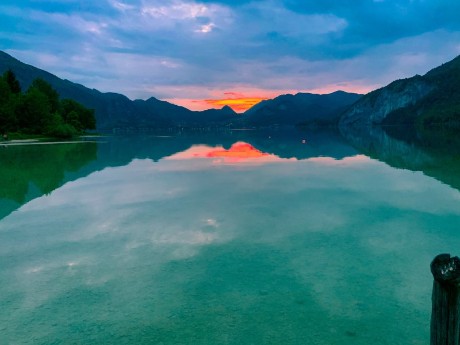 Sonnenuntergang am Wolfgangsee
