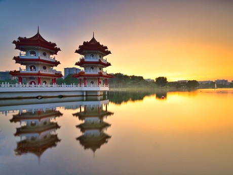 Chinese Garden Twin Pagoda