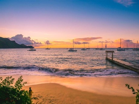 Sunset from Beach in Bequia