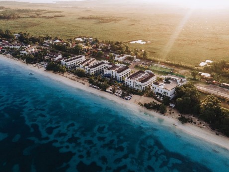 Negril Coastline Drone Shot 