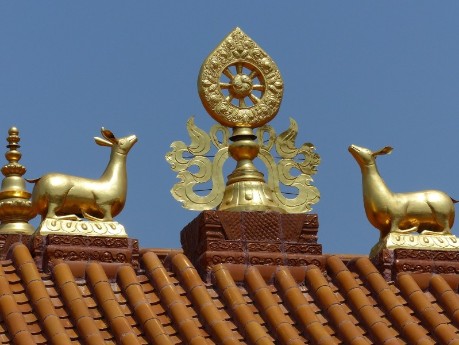 Dach einer Tempelanlage in Leh