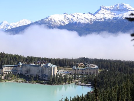 Lake Louise and building