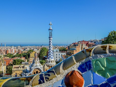 Parc Guell in Barcelona, Spain