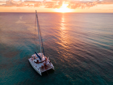 barbados catamaran drone