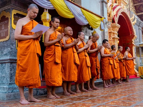 Mönche am Doi Suthep, Chiang Mai