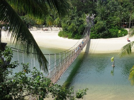 Hängebrücke, Sentosa Beach