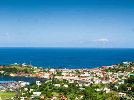 CARENAGE FROM TOP OF THE HILL GRENADA