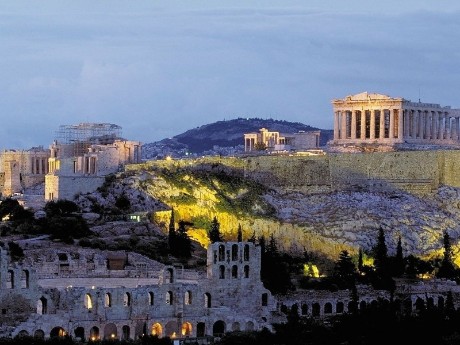 Die Akropolis aus der Ferne