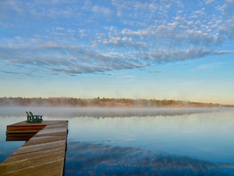 Just before the morning breezes ruffle..