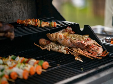 Grilled Lobster and Kebab