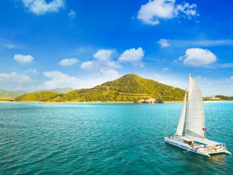Catamaran Sailing at 5 Islands Harbour