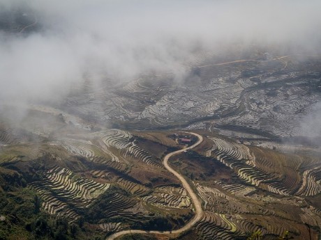 Sapa Berge Nebel