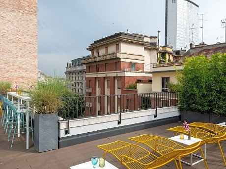 Die Dachterrasse des NYX Hotel Milan