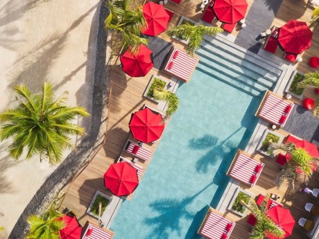 Luftbild Pool, LUX Grand Baie