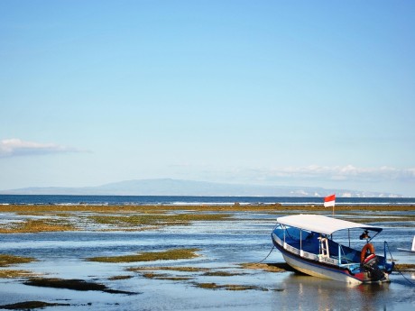 Boot im Meer, Sanur