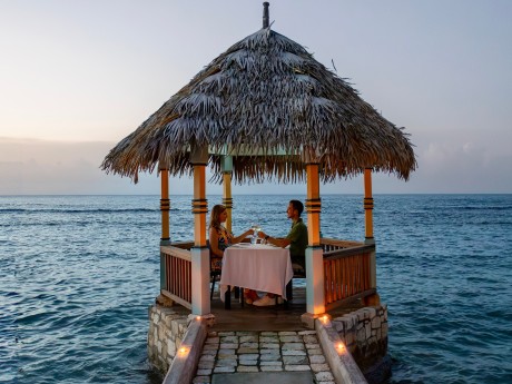 Overwater Gazebo Dinner