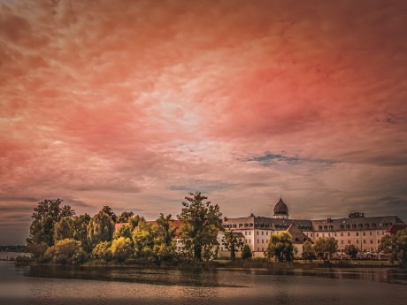 Fraueninsel im Abendrot, Chiemsee