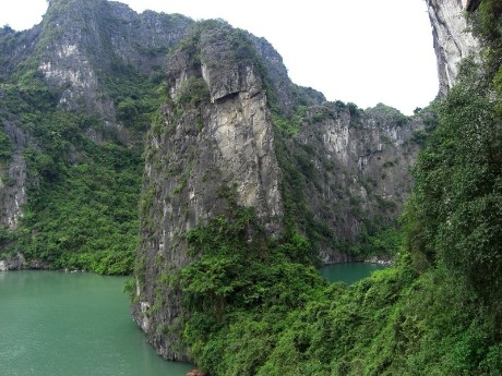 Halong Bucht Kalksteinfelsen