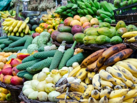 Exotische Früchte auf dem Markt, Funchal