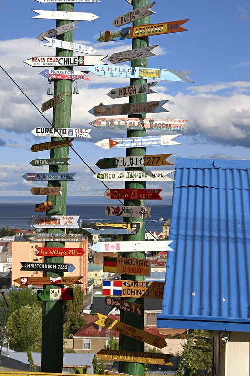 Punta Arenas Wegweiser