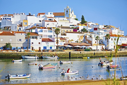 Portugal Algarve Ferragudo Fischerboote