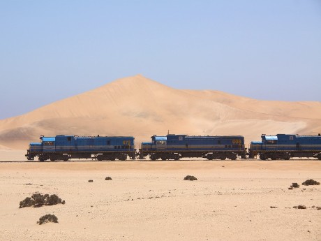 Train in the desert of Swakopmund
