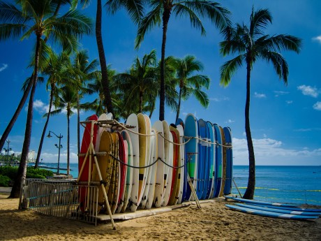 Oahu Waikiki Beach Surfbretter