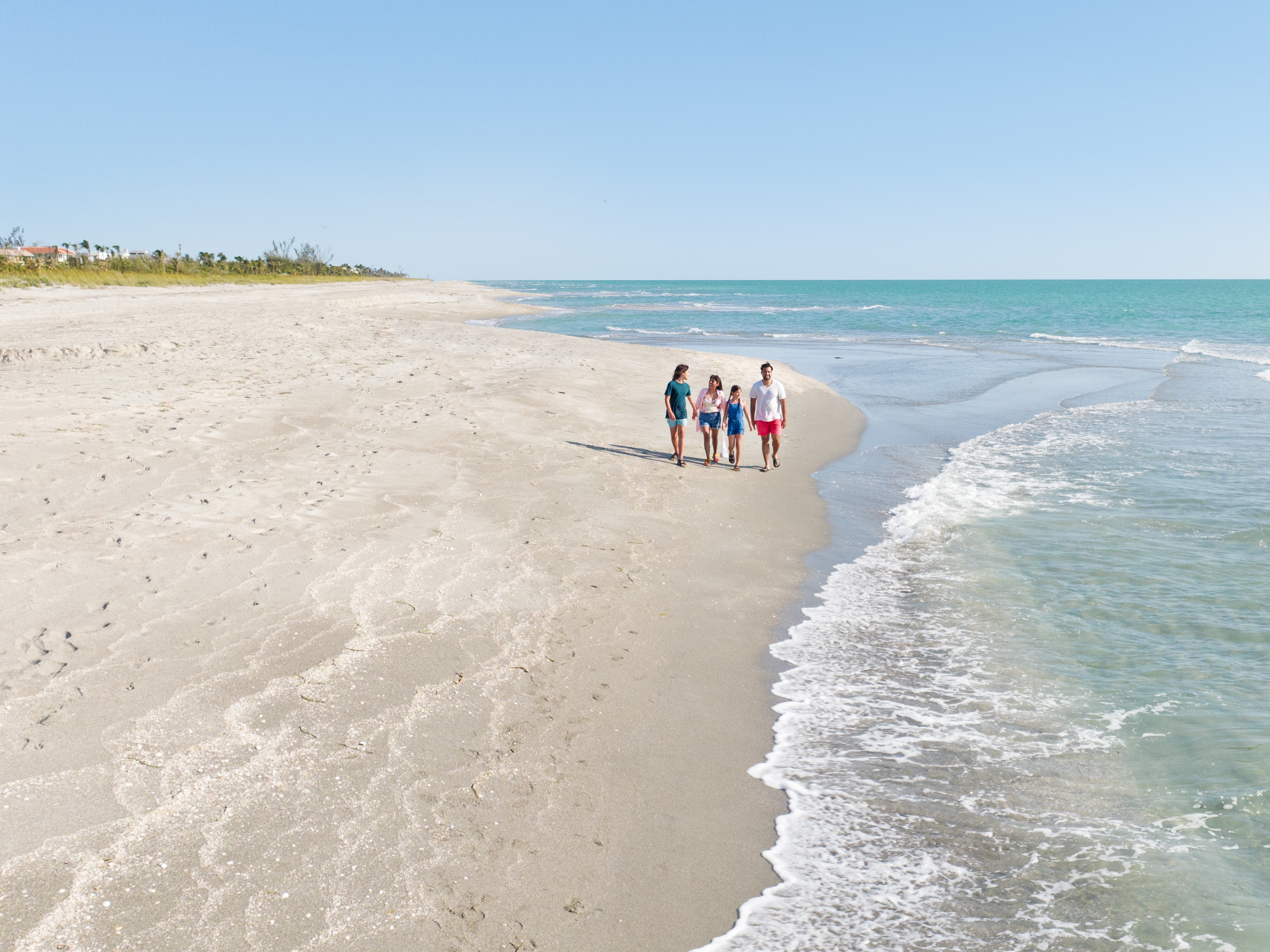 Sanibel Island Familie am Strand